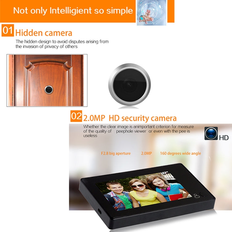 M4300B 4.3 inch TFT Color Display Screen 2.0MP Security Camera Video Smart Doorbell, M4300B M4300B 4.3 inch TFT Color Display Screen 2.0MP Security Camera Video Smart Doorbell, M4300B